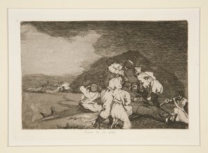 Er du okay? (Det tjener dig rigtigt), pl. 6 fra The Disasters of War af Francisco de Goya