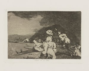 Du har det godt. (Det tjener dig ret.), pl. 6 fra serien The Disasters of War af Francisco de Goya