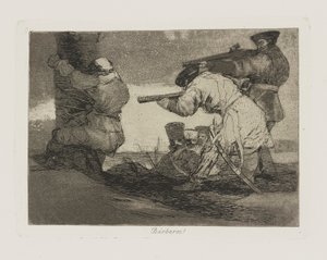 Barbarer! (Barbarer!), pl. 38 fra serien The Disasters of War af Francisco de Goya