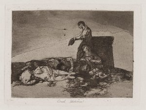 Grusom medlidenhed! (Cruel Tale of Woe!), Plade 48 fra The Disasters of War af Francisco de Goya