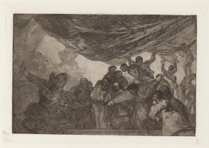 Disparate claro (Clear Folly), også kendt som Sin recomendarse a Dios ni al diablo (Uden at rose sig selv enten til Gud eller Djævelen), fra serien Los disparates (Los proverbios) af Francisco de Goya