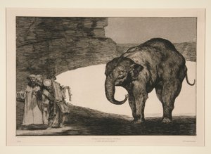 Disparate de bestia (Animal Folly), unummereret tallerken fra serien Los proverbios af Francisco de Goya