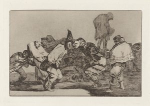 Disparate de carnaval (Carnival Folly), også kendt som Alegrias antrojo, que ma?ana seras ash (Rejoice, Carnival, for Tomorrow You Will Be Ashes), fra serien Los disparates (Los proverbios) af Francisco de Goya