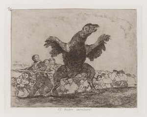 The Carnivorous Vulture, plade 76 fra The Disasters of War af Francisco de Goya