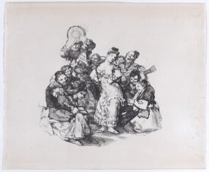 El vito Den andalusiske dans, ca. 1825-1826., ca. 1825-1826. af Francisco de Goya