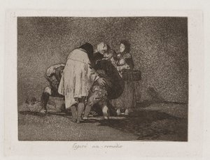 Espir? sin remedio (Der var intet at gøre, og han døde), Plade 53 fra Los desastres de la guerra (Krigens katastrofer) af Francisco de Goya
