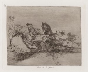 Det her er det værste! (Det er det værste ved det!), Plade 74 fra The Disasters of War af Francisco de Goya