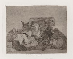 Mærkelig hengivenhed! (Strange Devotion!), Plade 66 fra The Disasters of War af Francisco de Goya