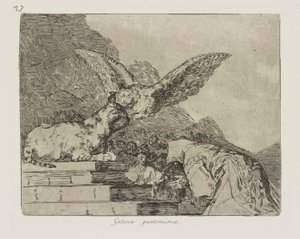 Gatesk pantomime. (Feline Pantomime.), pl. 73 fra serien The Disasters of War af Francisco de Goya