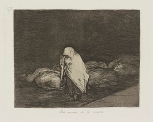 Dødens senge. (Dødens Senge.), Pl. 62 fra serien The Disasters of War af Francisco de Goya