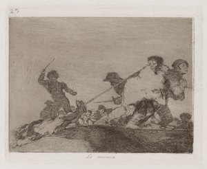 He Deserved It, Plade 29 fra The Disasters of War af Francisco de Goya