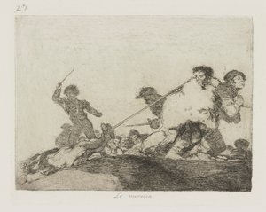 Han fortjente det. (Jeg fortjente det.), pl. 29 fra serien The Disasters of War af Francisco de Goya