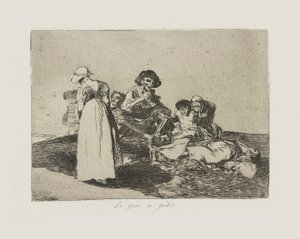 Det værste er at spørge. (The Worst Is To Beg.), pl. 55 fra serien The Disasters of War af Francisco de Goya