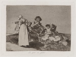 The Worst Is to Beg (The Worst Is to Beg), Plade 55 fra The Disasters of War af Francisco de Goya