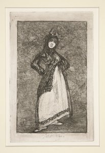 Maja [med mørk baggrund] af Francisco de Goya