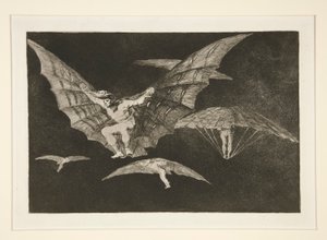 Flyvemåde (A Way of Flying), pl. 13 fra serien Ordsprogene af Francisco de Goya