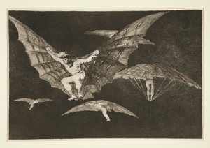Flyvemåde (A Way of Flying), pl. 13 fra serien Ordsprogene af Francisco de Goya