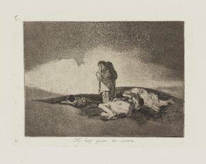 Der er ingen til at hjælpe dem. (Der er ingen til at hjælpe dem.), pl. 60 fra serien The Disasters of War af Francisco de Goya