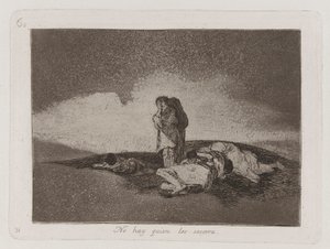 Der er ingen til at hjælpe dem, Plade 60 fra The Disasters of War af Francisco de Goya