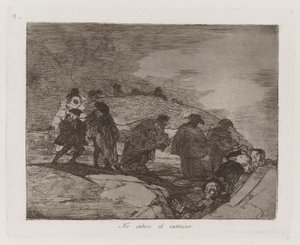 They Do Not Know the Way, Plade 70 fra The Disasters of War af Francisco de Goya