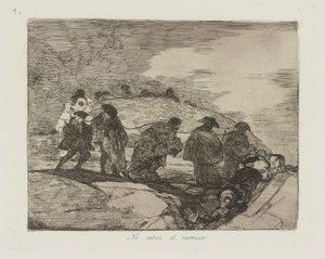 Ingen saben el camino. (De kender ikke vejen.), pl. 70 fra serien Los desastres de la guerra (Krigens katastrofer) af Francisco de Goya