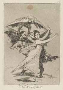 Ingen te escapr?s. (Du vil ikke undslippe.), pl. 72 fra serien Los caprichos af Francisco de Goya