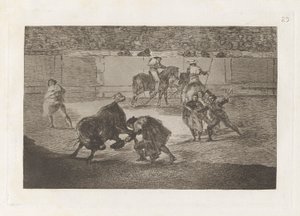 Pepe Illo gør snittet til tyren (Pepe Illo Making the Pass of the af Francisco de Goya