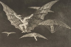 Plade 13 fra The Disparates: A Way of Flying, ca. 1816-23 udgivet 1864. af Francisco de Goya