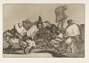 Plade 14 fra Disparates: Carnival Folly, ca. 1816-23 udgivet 1864. af Francisco de Goya