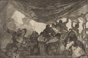 Plade 15 fra Disparates: Clear Folly, ca. 1816-23 udgivet 1864. af Francisco de Goya