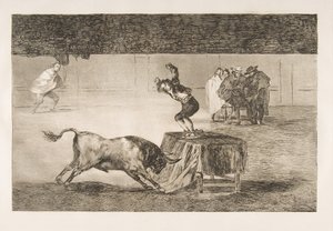 Tauromaquia-plade 19: Endnu en galskab af ham i samme ring., 1816. af Francisco de Goya