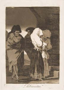 Tallerken 22 fra Los Caprichos: Stakkels små piger! Pobrecitas!, 1799. af Francisco de Goya