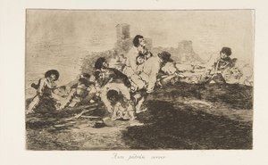 Plade 24 fra The Disasters of War Los Desastres de la Guerra: They ..., 1810 udgivet 1863. af Francisco de Goya