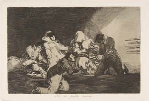 Plade 26 fra The Disasters of War Los Desastres de la Guerra: One..., 1810-20, udgivet 1863. af Francisco de Goya