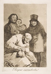 Plade 30 fra Los Caprichos: Hvorfor skjule dem af Francisco de Goya