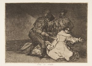 Plade 46 fra The Disasters of War Los Desastres de la Guerra: This ..., 1810 udgivet 1863. af Francisco de Goya