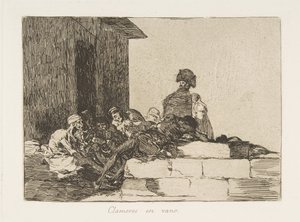 Plade 54 fra The Disasters of War Los Desastres de la Guerra: Ap..., 1811-12 udgivet 1863. af Francisco de Goya