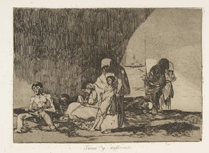 Plade 57 fra The Disasters of War Los Desastres de la Guerra: Th..., 1811-12 udgivet 1863. af Francisco de Goya