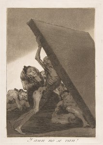 Plade 59 fra Los Caprichos: Og stadig går de ikke! Y aun no se van!, 1799. af Francisco de Goya