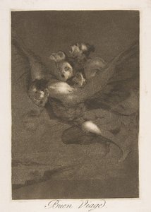 Plade 64 fra Los Caprichos: Bon voyage Bon Voyage., 1799. af Francisco de Goya