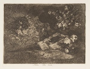 Plade 69 fra The Disasters of War Los Desastres de la Guerra: Not..., 1810-20, udgivet 1863. af Francisco de Goya