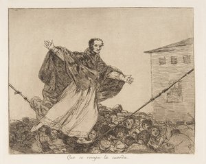 Plade 77 fra The Disasters of War Los Desastres de la Guerra..., efter 1814-15 udgivet 1863. af Francisco de Goya