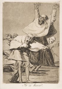 Tavle 80 fra Los Caprichos: Det er tid Ya es hora., 1799. af Francisco de Goya