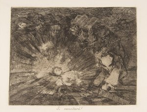 Plade 80 fra The Disasters of War Los Desastres de la Guerra: Wil..., 1810-20, udgivet 1863. af Francisco de Goya