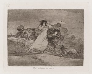 At? er det optøjer? (What Is This Hubbub?), Plade 65 fra The Disasters of War af Francisco de Goya