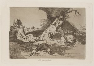 Se aprovechan (De gør brug af dem), pl. 16 fra serien Los desastres de la guerra (Krigens katastrofer) af Francisco de Goya