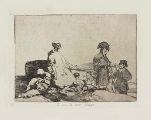 Hvis de er af anden slægt. (Måske er de af anden race.), pl. 61 fra serien The Disasters of War af Francisco de Goya
