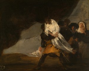 Den hængte munk, ca. 1810. af Francisco de Goya