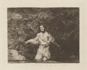 Triste forvarsler om, hvad der skal ske, pl. 1 fra serien The Disasters of War af Francisco de Goya