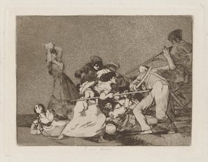 Y son fieras (Og de er som vilde dyr), pl. 5 fra serien Los desastres de la guerra (Krigens katastrofer) af Francisco de Goya